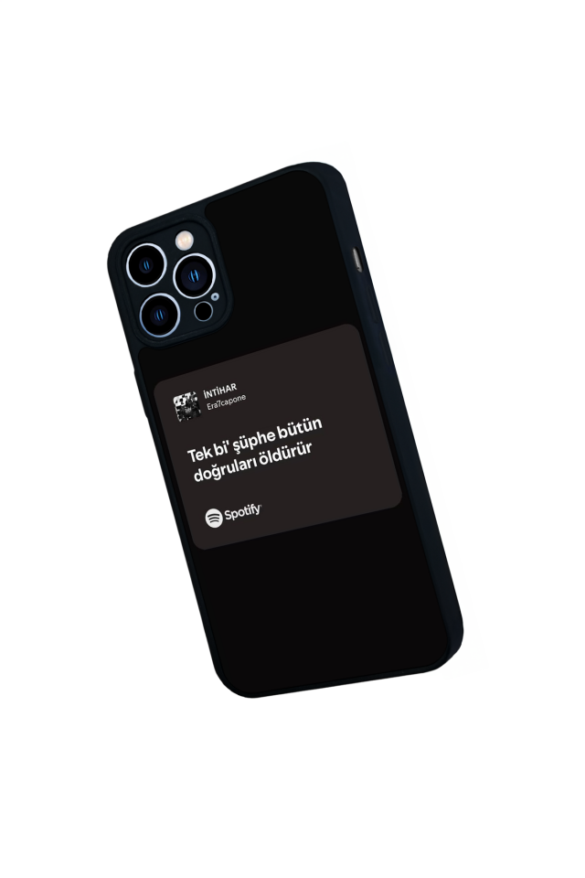 iPhone 13 Pro Max Uyumlu Sarki Sozleri Tasarımlı Glossy Premium Kılıf