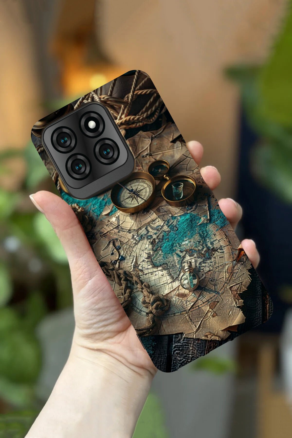 Reeder S71 Uyumlu Kamera Korumalı Harita Desenli HD Baskılı Silikon Kılıf