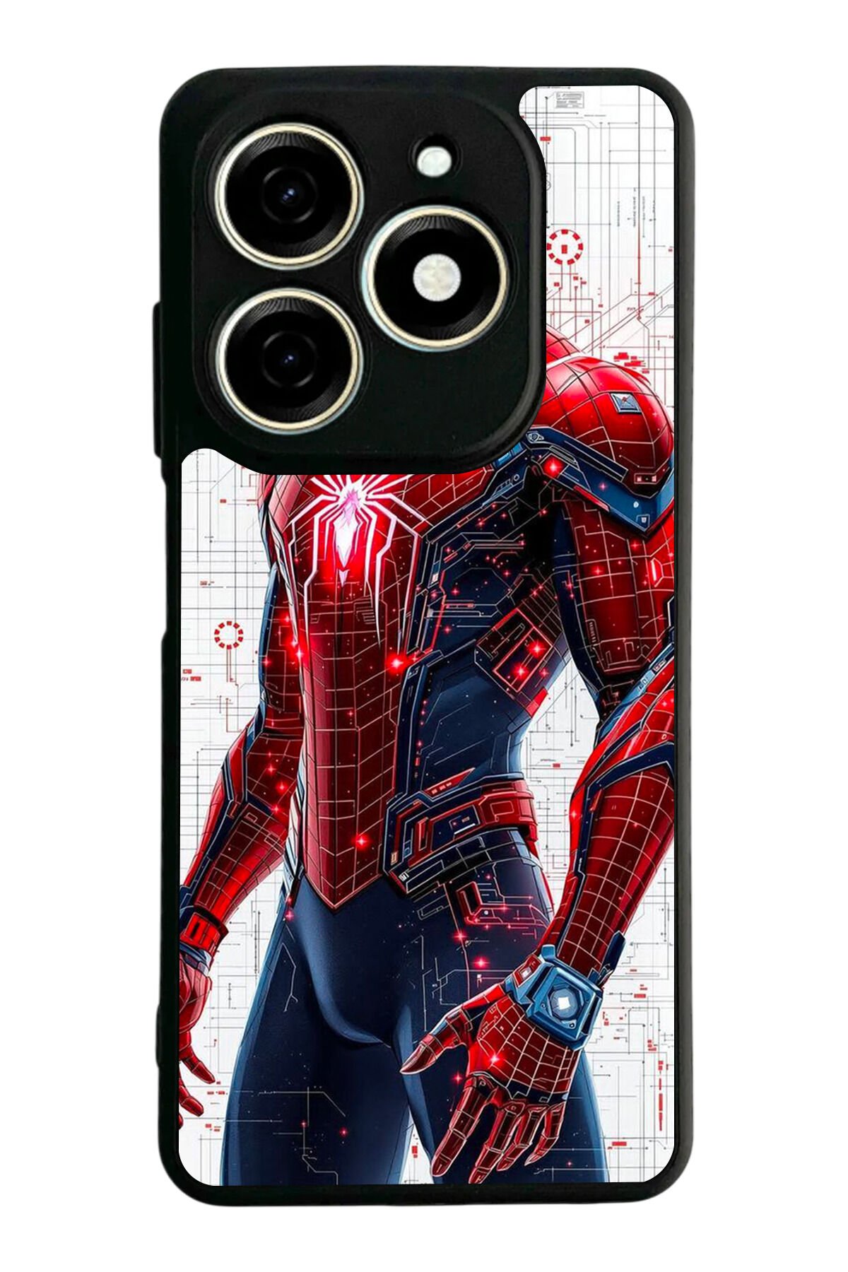 Tecno Spark 20/20C Uyumlu Spider Man ( Örümcek Adam ) Tasarımlı Glossy Premium Kılıf