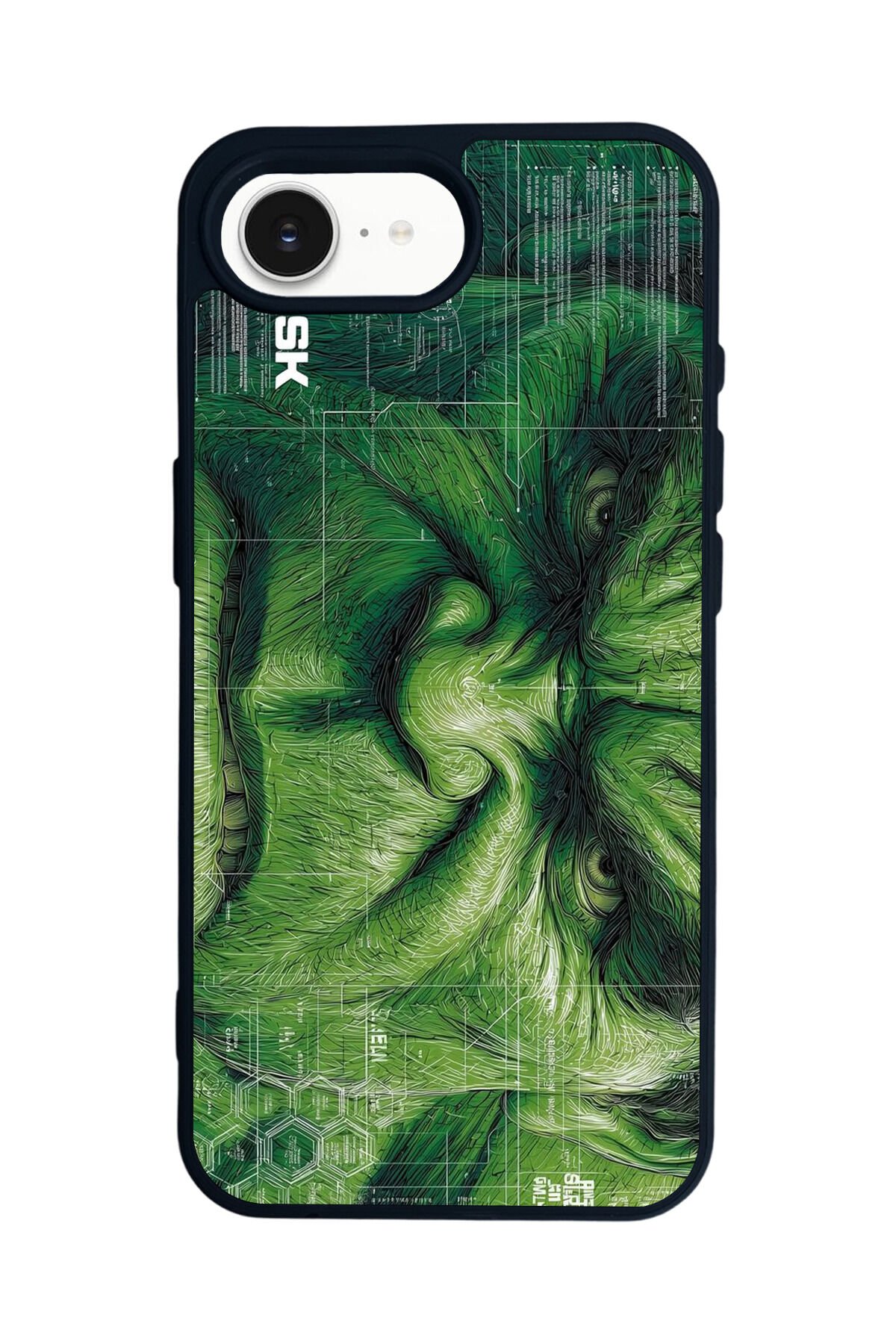 iPhone 16E Uyumlu Hulk Tasarımlı Glossy Premium Kılıf