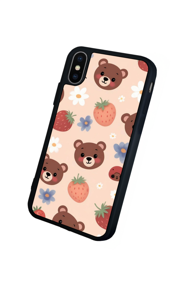 iPhone X/ XS Uyumlu Ayı Tasarımlı Glossy Premium Kılıf