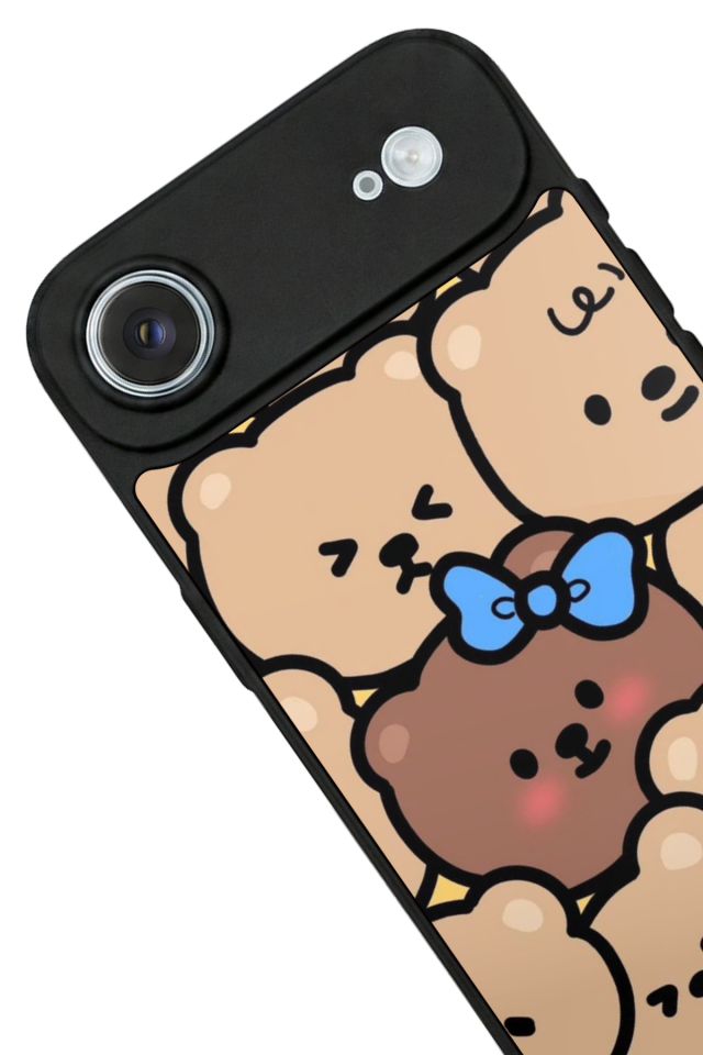 iPhone 17 Air Uyumlu Ayı Tasarımlı Glossy Premium Kılıf