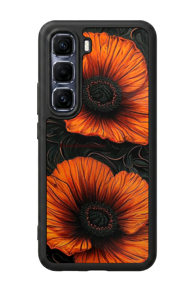 Infinix Hot 60 Pro Plus Uyumlu Botanik Tasarımlı Glossy Premium Kılıf