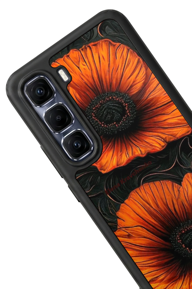 Infinix Hot 60 Pro Plus Uyumlu Botanik Tasarımlı Glossy Premium Kılıf