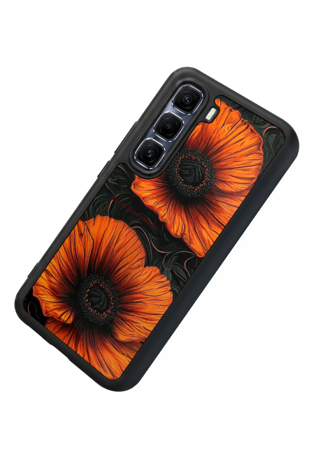 Infinix Hot 60 Pro Plus Uyumlu Botanik Tasarımlı Glossy Premium Kılıf