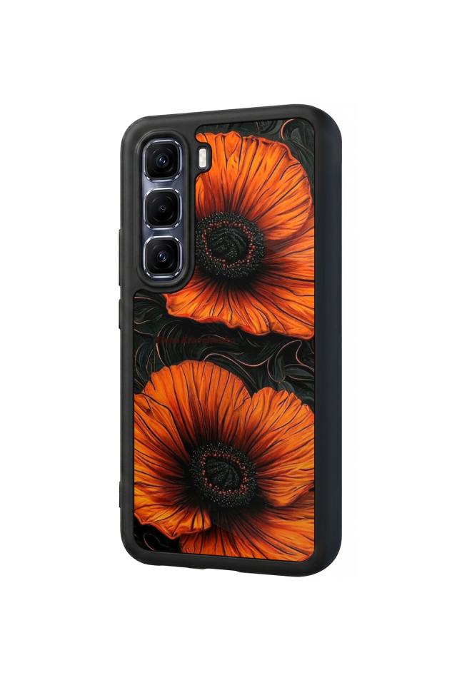 Infinix Hot 60 Pro Plus Uyumlu Botanik Tasarımlı Glossy Premium Kılıf