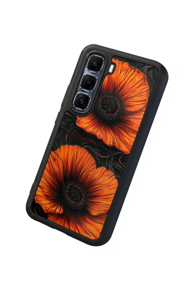 Infinix Hot 60 Pro Plus Uyumlu Botanik Tasarımlı Glossy Premium Kılıf