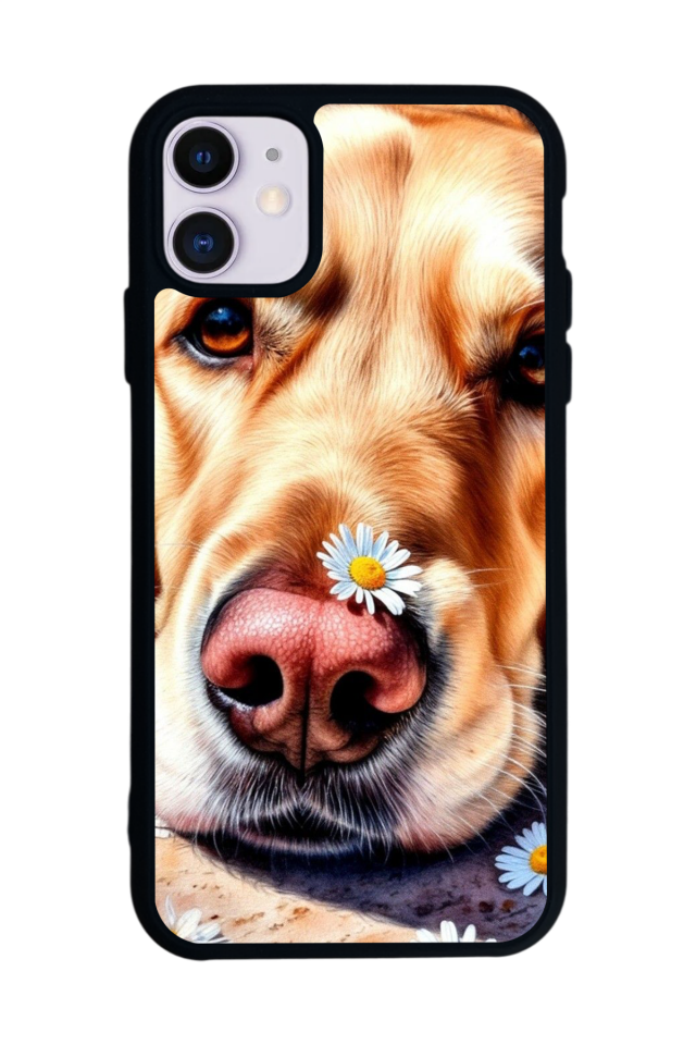 iPhone 11 Uyumlu Golden Kopek Tasarımlı Glossy Premium Kılıf