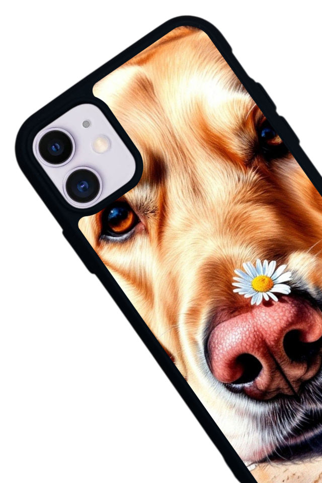 iPhone 11 Uyumlu Golden Kopek Tasarımlı Glossy Premium Kılıf