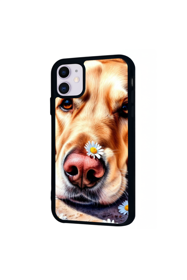 iPhone 11 Uyumlu Golden Kopek Tasarımlı Glossy Premium Kılıf