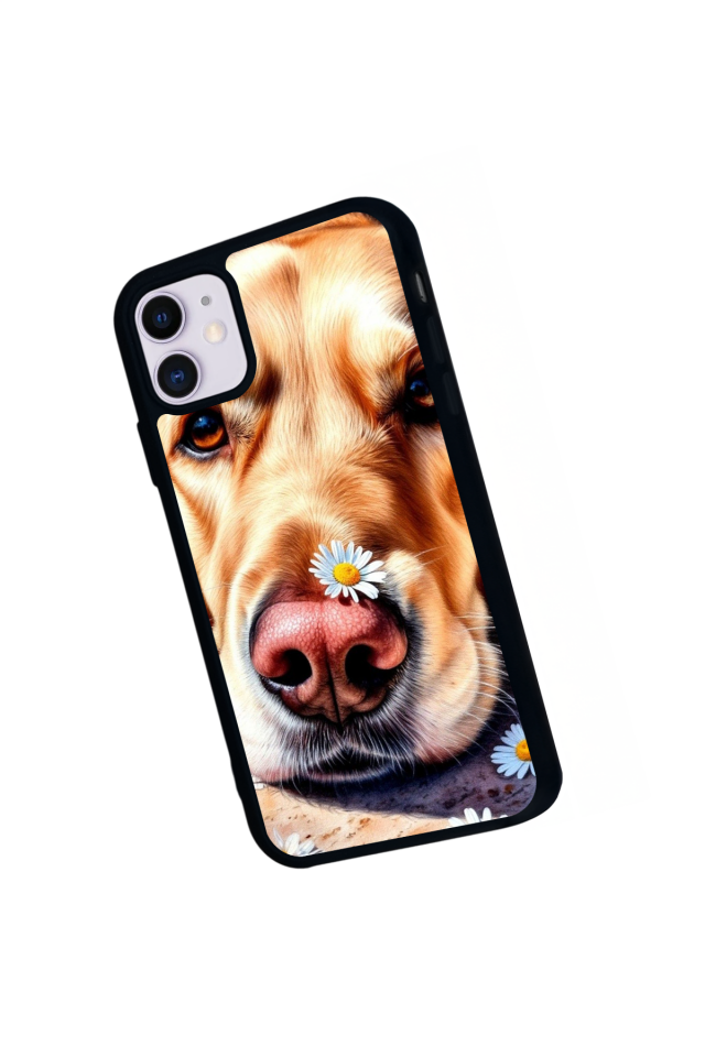 iPhone 11 Uyumlu Golden Kopek Tasarımlı Glossy Premium Kılıf