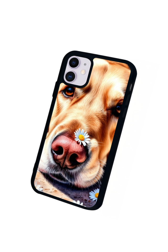 iPhone 11 Uyumlu Golden Kopek Tasarımlı Glossy Premium Kılıf