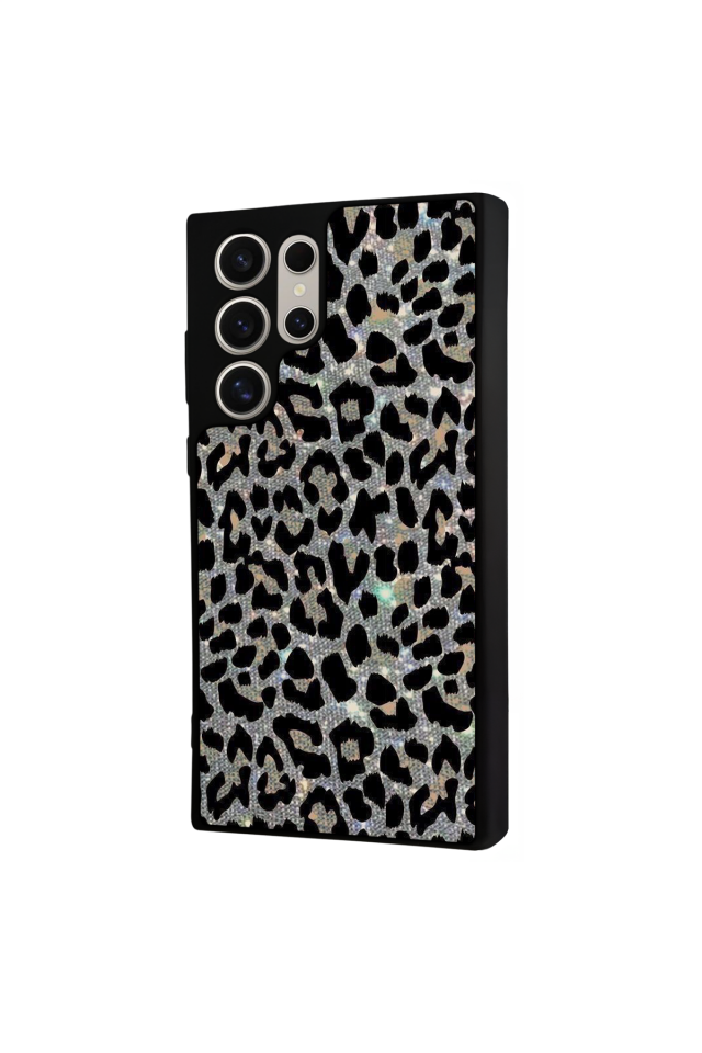 Samsung Galaxy S23 Ultra Uyumlu Hologram Leopar Tasarımlı Glossy Premium Kılıf