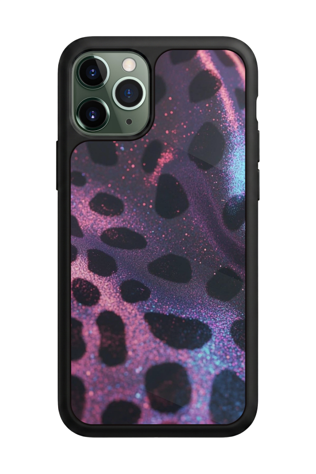 iPhone 11 Pro Uyumlu Hologram Leopar Tasarımlı Glossy Premium Kılıf