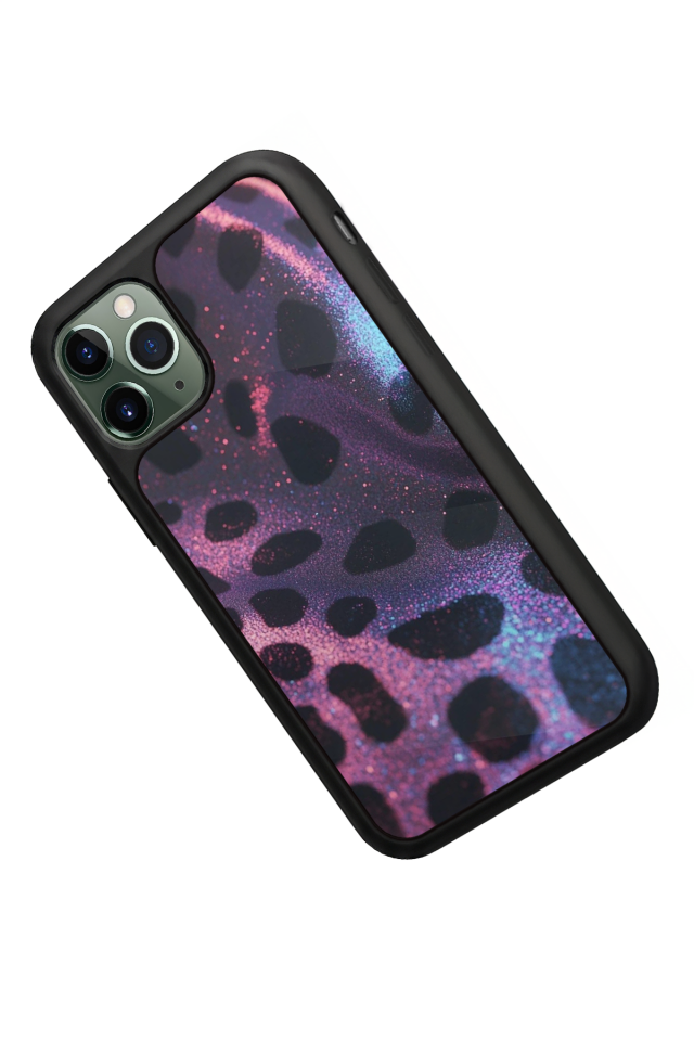 iPhone 11 Pro Uyumlu Hologram Leopar Tasarımlı Glossy Premium Kılıf