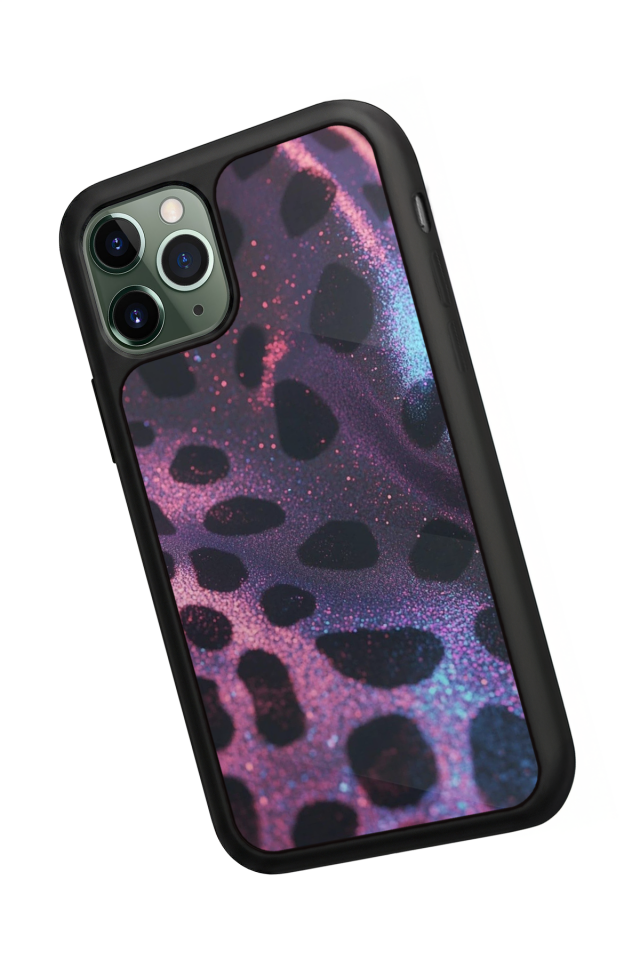 iPhone 11 Pro Uyumlu Hologram Leopar Tasarımlı Glossy Premium Kılıf