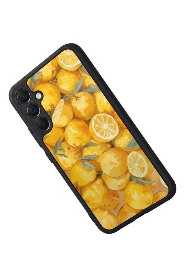 Samsung Galaxy M34 Uyumlu Limon Tasarımlı Glossy Premium Kılıf