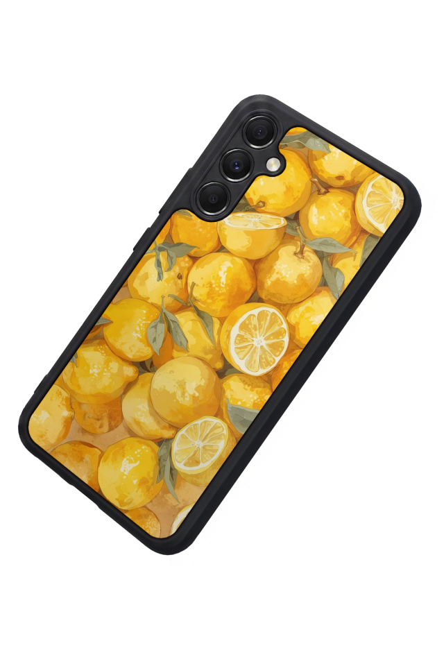 Samsung Galaxy M34 Uyumlu Limon Tasarımlı Glossy Premium Kılıf
