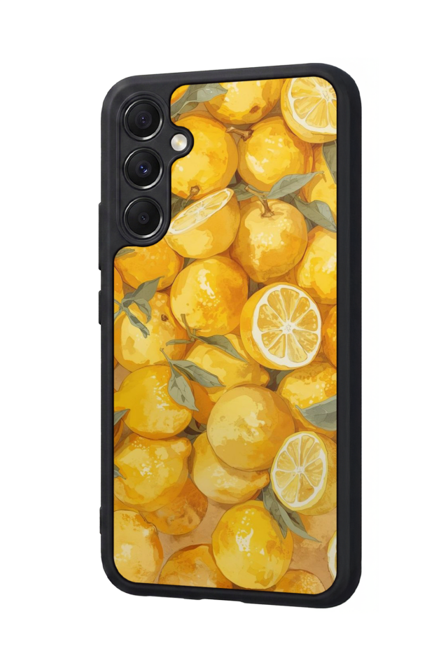 Samsung Galaxy M34 Uyumlu Limon Tasarımlı Glossy Premium Kılıf