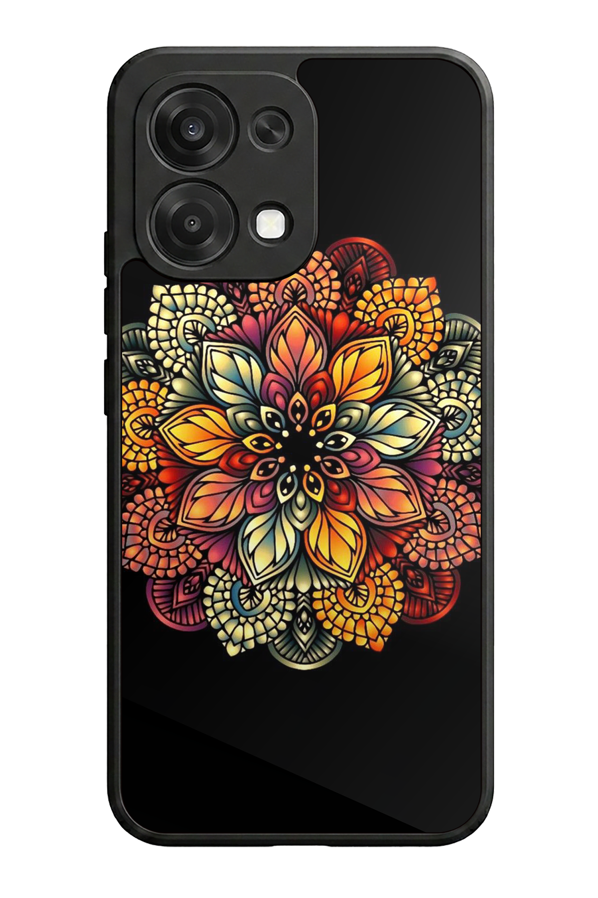 Oppo A6 Pro Uyumlu Mandala Tasarımlı Glossy Premium Kılıf