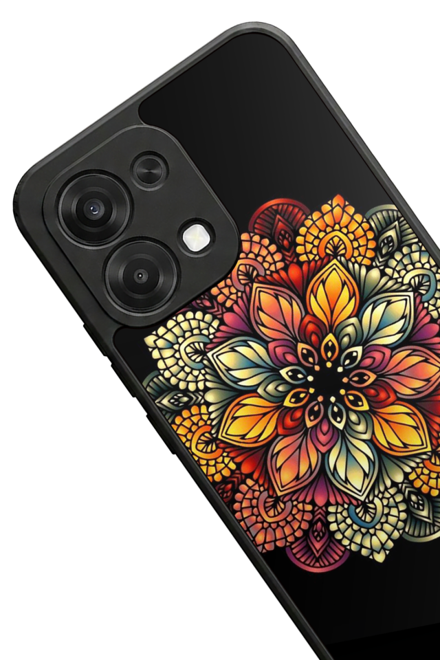 Oppo A6 Pro Uyumlu Mandala Tasarımlı Glossy Premium Kılıf