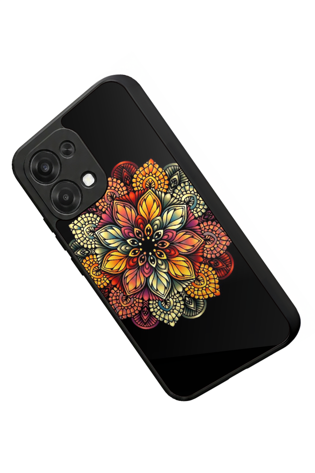 Oppo A6 Pro Uyumlu Mandala Tasarımlı Glossy Premium Kılıf