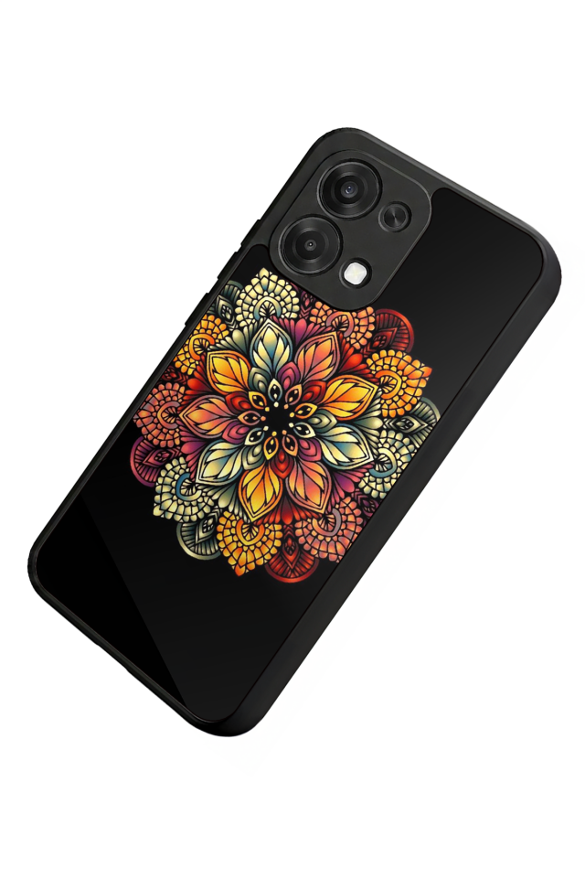 Oppo A6 Pro Uyumlu Mandala Tasarımlı Glossy Premium Kılıf