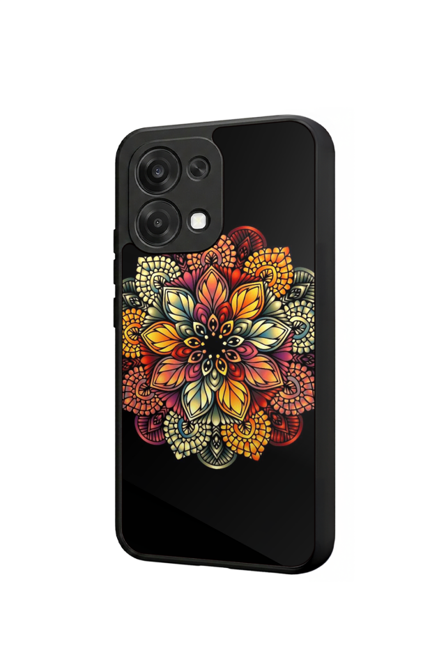 Oppo A6 Pro Uyumlu Mandala Tasarımlı Glossy Premium Kılıf