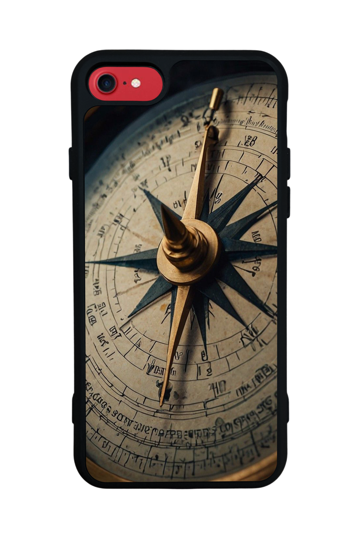 iPhone 8 Uyumlu Pusula Tasarımlı Glossy Premium Kılıf
