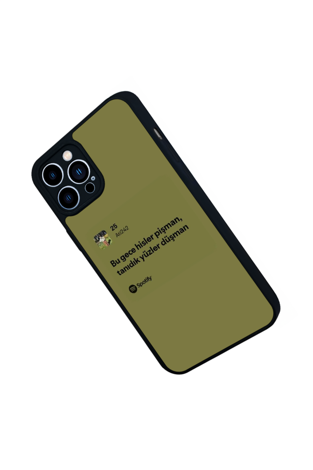 iPhone 13 Pro Max Uyumlu Sarki Sozleri Tasarımlı Glossy Premium Kılıf