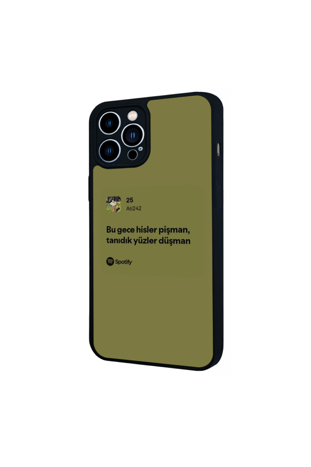 iPhone 13 Pro Max Uyumlu Sarki Sozleri Tasarımlı Glossy Premium Kılıf