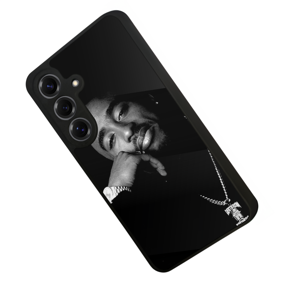Samsung Galaxy S25 Uyumlu Tupac Tasarımlı Glossy Premium Kılıf