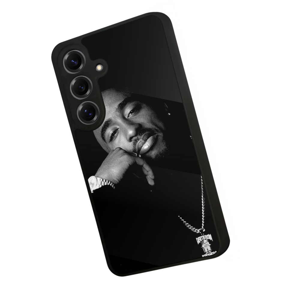 Samsung Galaxy S25 Uyumlu Tupac Tasarımlı Glossy Premium Kılıf