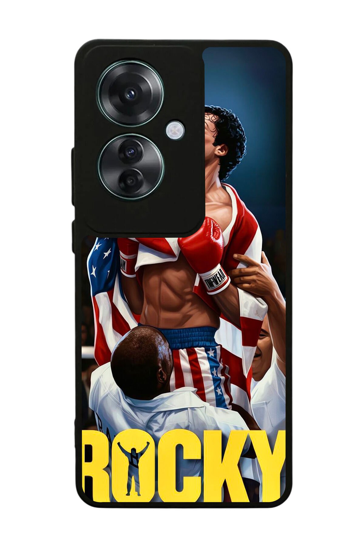 Oppo Reno 11F Uyumlu Rocky Tasarımlı Glossy Premium Kılıf