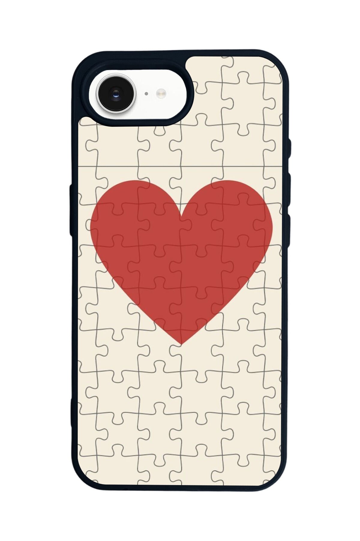 iPhone 16E Uyumlu Kalp Love Tasarımlı Glossy Premium Kılıf