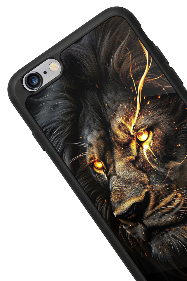 iPhone 6s Plus Uyumlu Aslan Tasarımlı Glossy Premium Kılıf