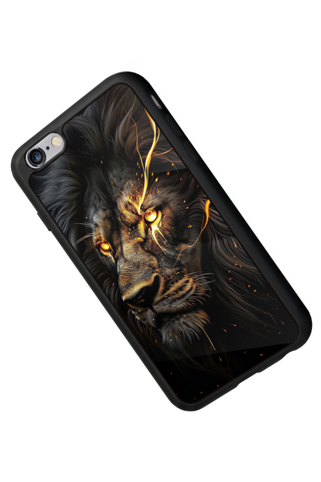 iPhone 6s Plus Uyumlu Aslan Tasarımlı Glossy Premium Kılıf