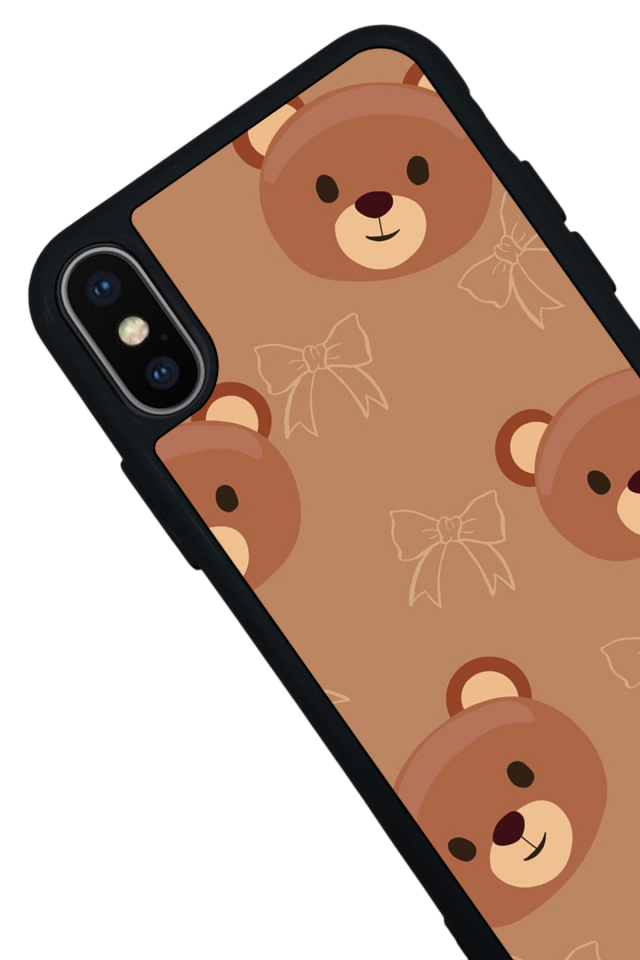 iPhone X/ XS Uyumlu Ayı Tasarımlı Glossy Premium Kılıf