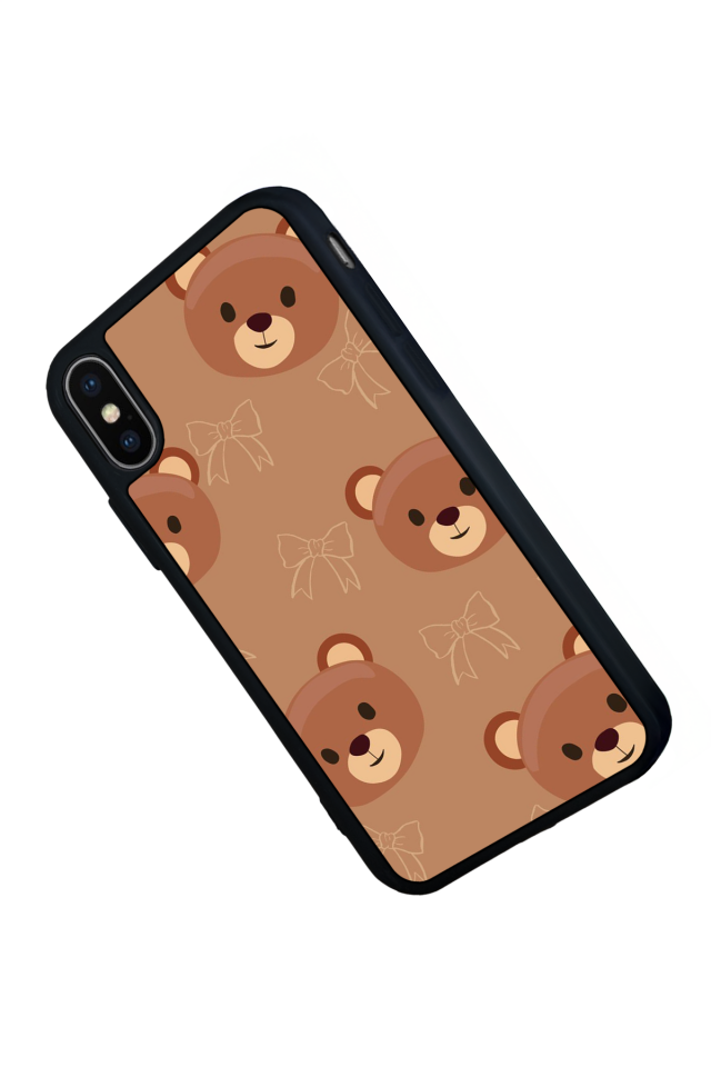 iPhone X/ XS Uyumlu Ayı Tasarımlı Glossy Premium Kılıf