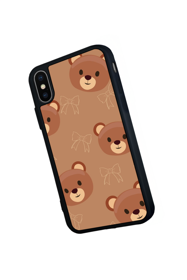 iPhone X/ XS Uyumlu Ayı Tasarımlı Glossy Premium Kılıf