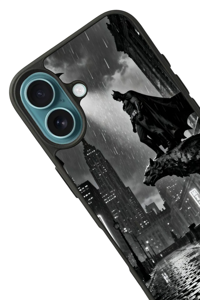 iPhone 16 Uyumlu Batman Tasarımlı Glossy Premium Kılıf