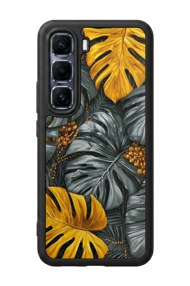 Infinix Hot 60 Pro Plus Uyumlu Botanik Tasarımlı Glossy Premium Kılıf