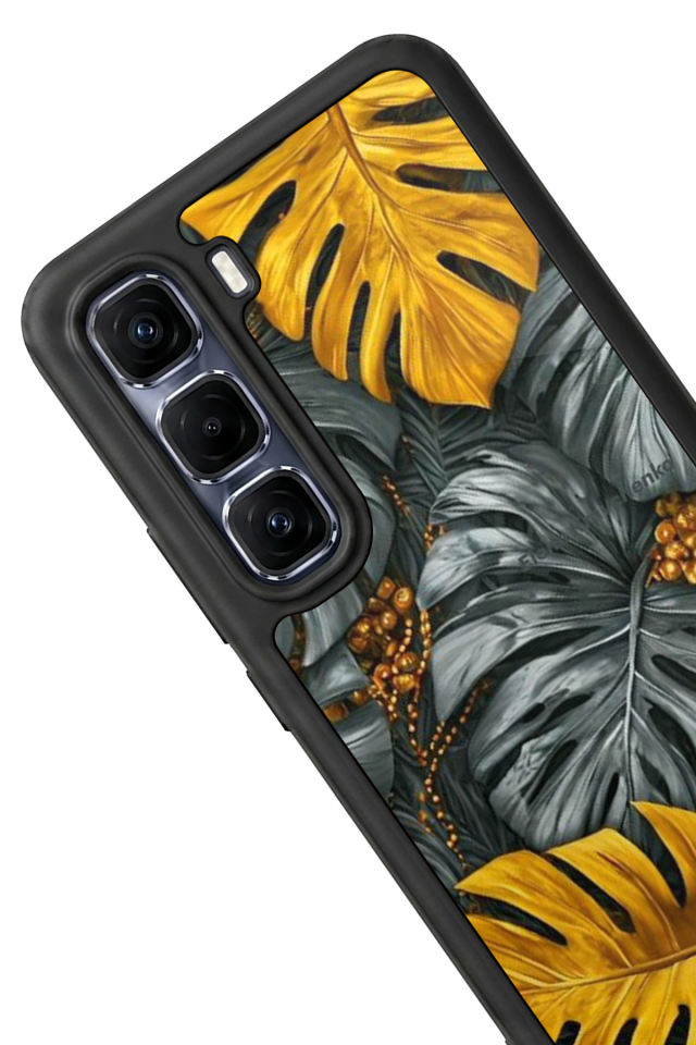 Infinix Hot 60 Pro Plus Uyumlu Botanik Tasarımlı Glossy Premium Kılıf