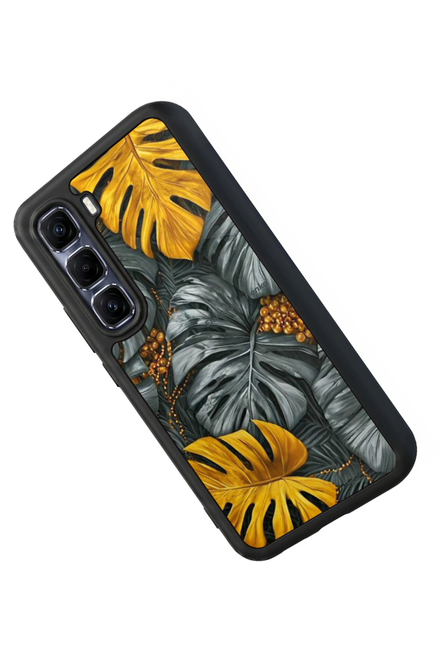 Infinix Hot 60 Pro Plus Uyumlu Botanik Tasarımlı Glossy Premium Kılıf