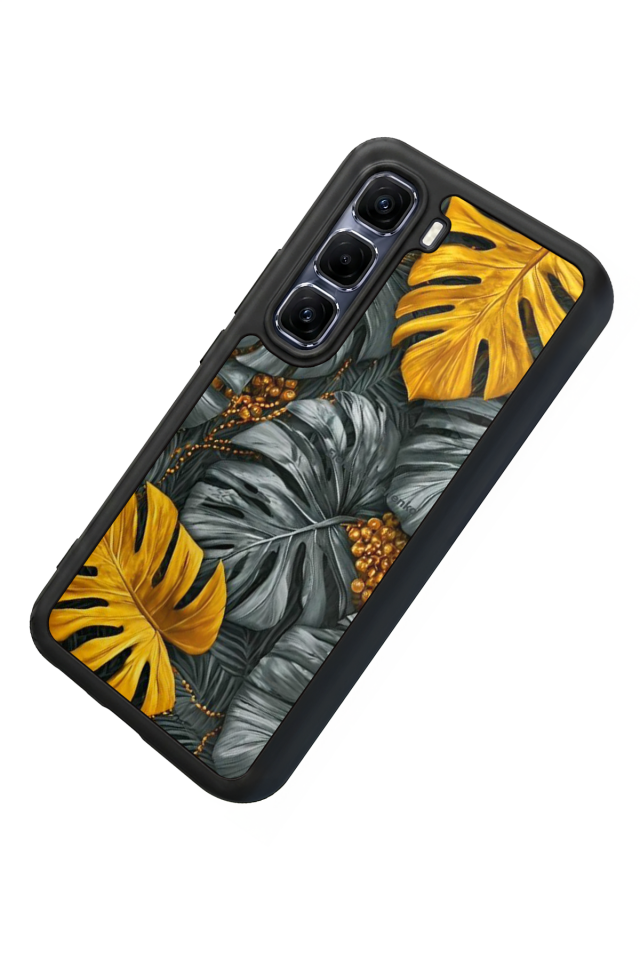 Infinix Hot 60 Pro Plus Uyumlu Botanik Tasarımlı Glossy Premium Kılıf