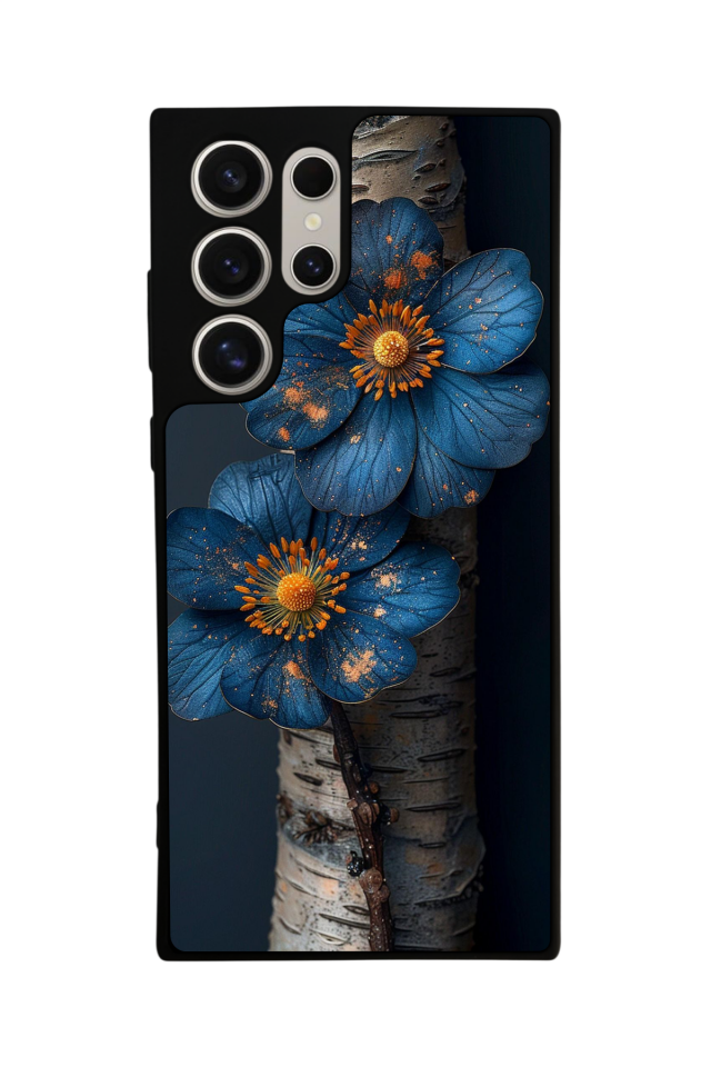 Samsung Galaxy S22 Ultra Uyumlu Cicek Tasarımlı Glossy Premium Kılıf