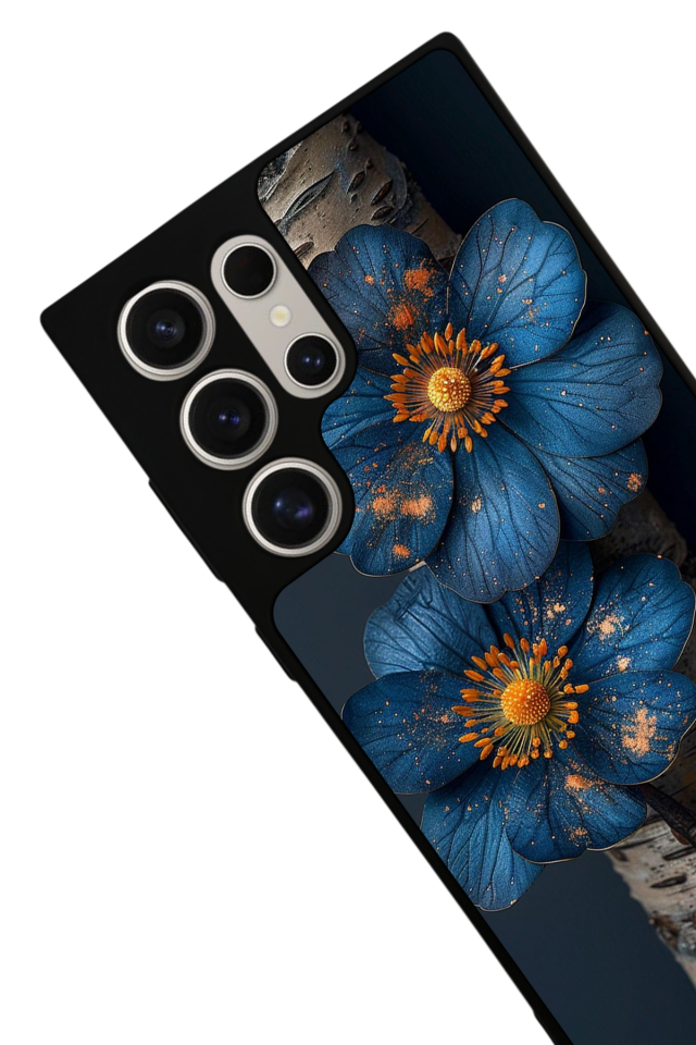 Samsung Galaxy S22 Ultra Uyumlu Cicek Tasarımlı Glossy Premium Kılıf