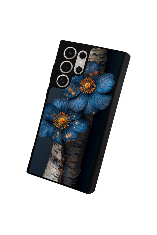 Samsung Galaxy S22 Ultra Uyumlu Cicek Tasarımlı Glossy Premium Kılıf