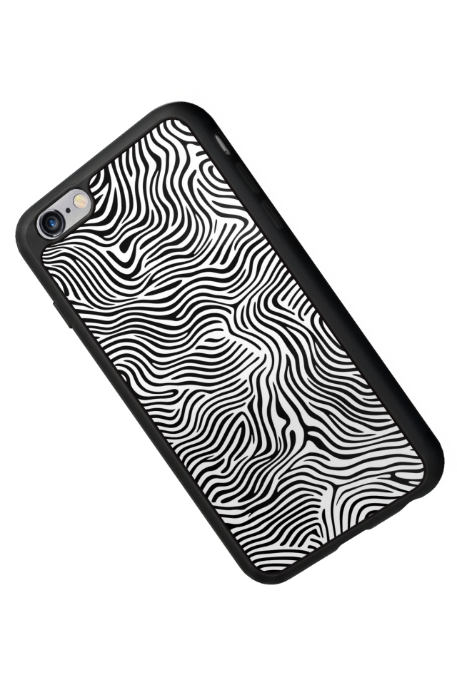 iPhone 6 Plus Uyumlu Çizgi Sanatı Tasarımlı Glossy Premium Kılıf
