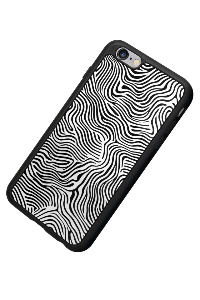 iPhone 6 Plus Uyumlu Çizgi Sanatı Tasarımlı Glossy Premium Kılıf